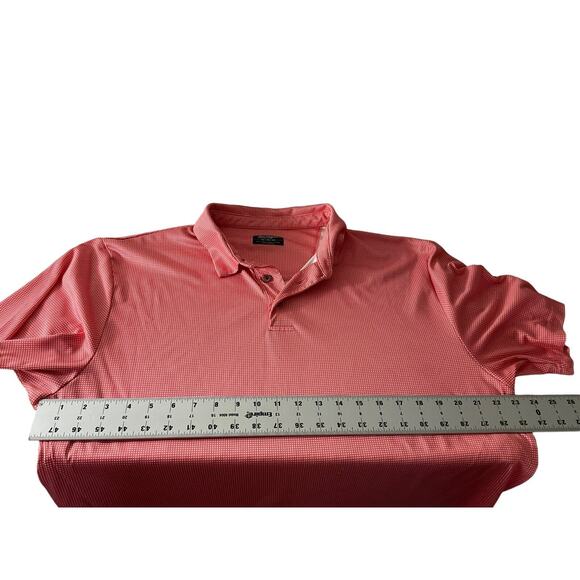Ben Hogan Performance Polo Shirt XL Red Microcheck Golf Shirt - Picture 3 of 7